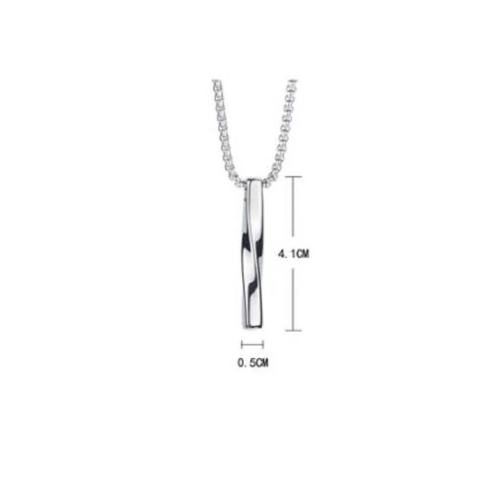 ❤️Trendy wild twist long strip pendant necklace for women/men, N90201P193
